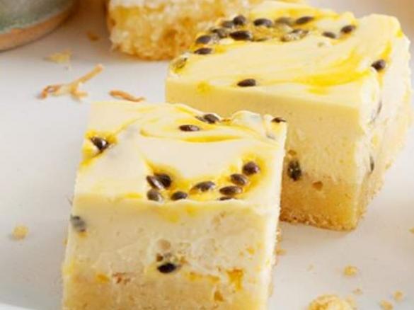 Passionfruit cheesecake slice recipe