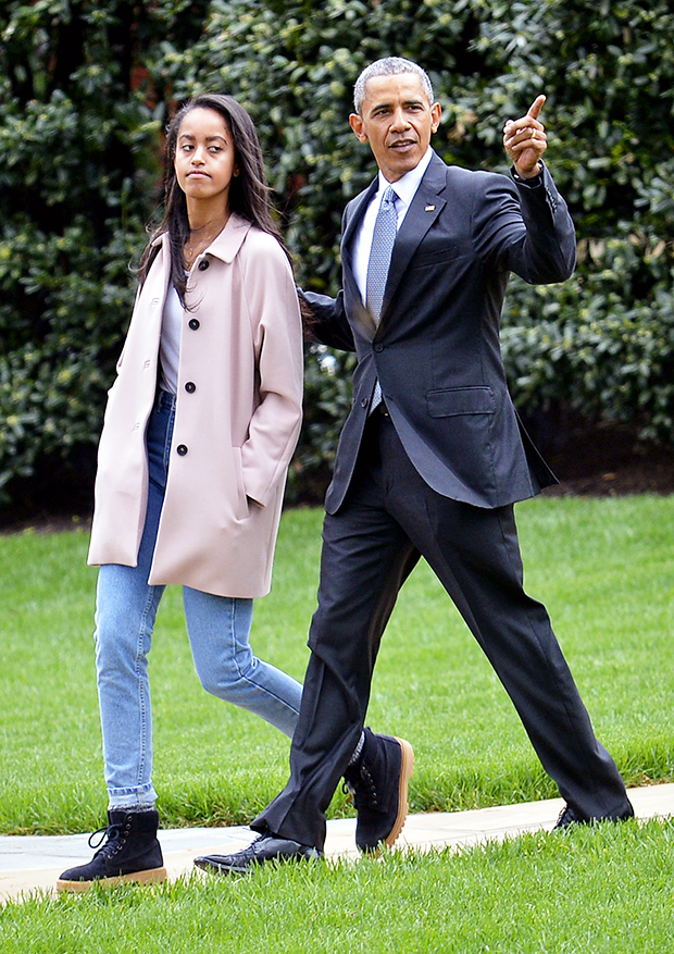 Obama and daughter
