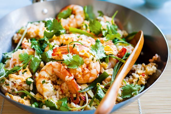 Prawn and egg fried rice recipe