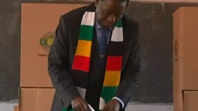 President Mnangagwa casts his vote and confident he will win