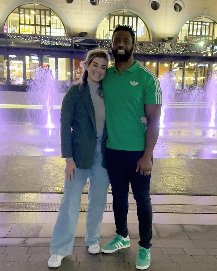 Siya Kolisi and his wife, Rachel