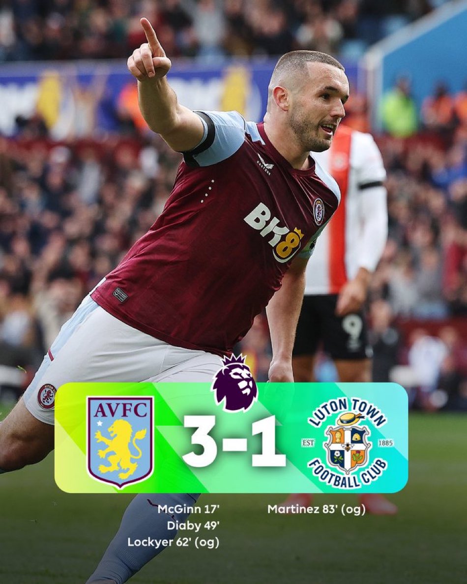 Aston Villa 3 - 1 Luton Town