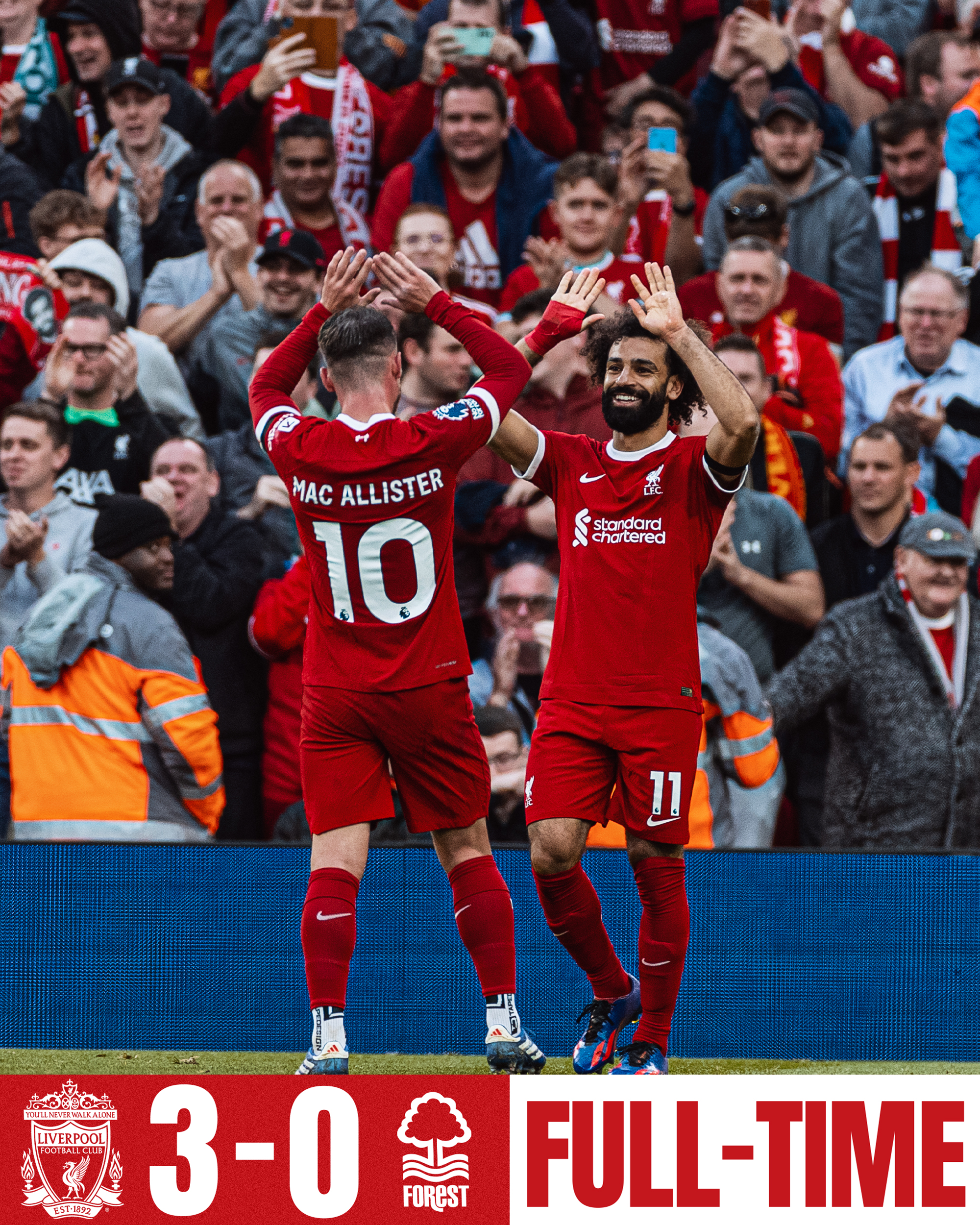 Liverpool 3 - 0 Nottingham Forest