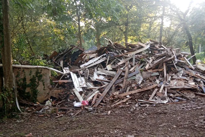 demolished home