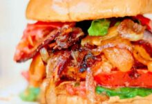 Chicken and bacon burger recipe