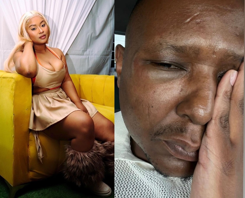 Cyan Boujee heavily beats up her manager until he passes out in Nelspruit