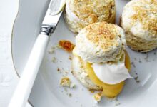 Lemon meringue scones