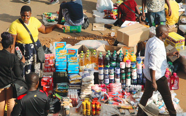 street vendor selling groceries in Zimbabwe