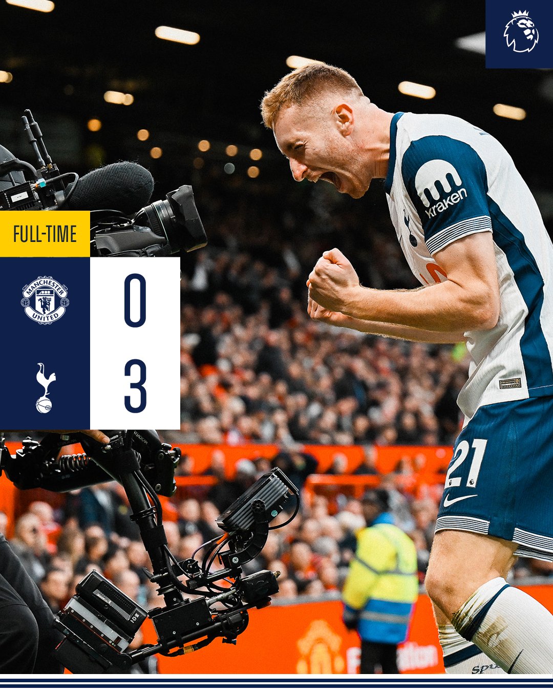 Manchester United 0 -3 Tottenham Hotspur