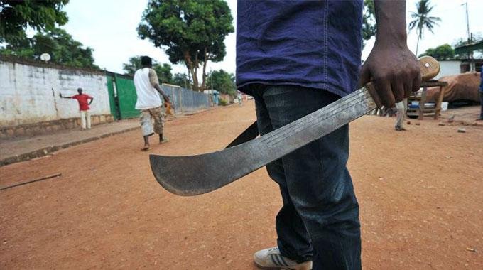 woman attcked mother with machete