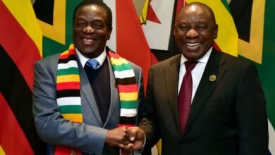 South Africa ramaphosa and Zimbabwe mnangagwa